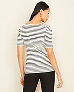 Striped Square Neck Luxe Tee carousel Product Image 2