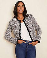 Fringe Tweed Sweater Jacket carousel Product Image 1