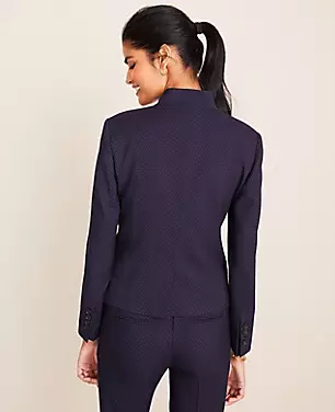 The Notched Blazer in Pindot carousel Product Image 2