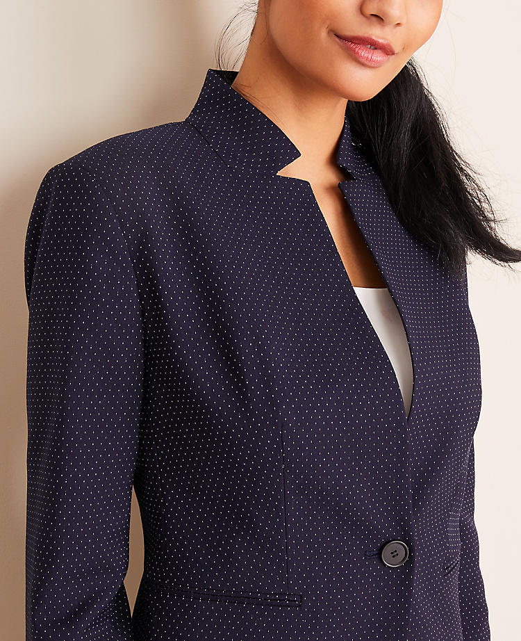 The Notched Blazer in Pindot
