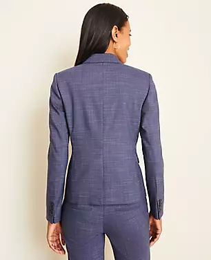 The One-Button Blazer in Crosshatch carousel Product Image 2