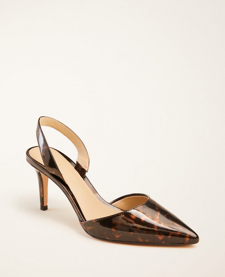 Stratford på Avon vejviser Sinis Kerry Tortoiseshell Print Patent Pumps | Ann Taylor