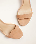 Nicole Wavy Suede Block Heel Sandals carousel Product Image 2
