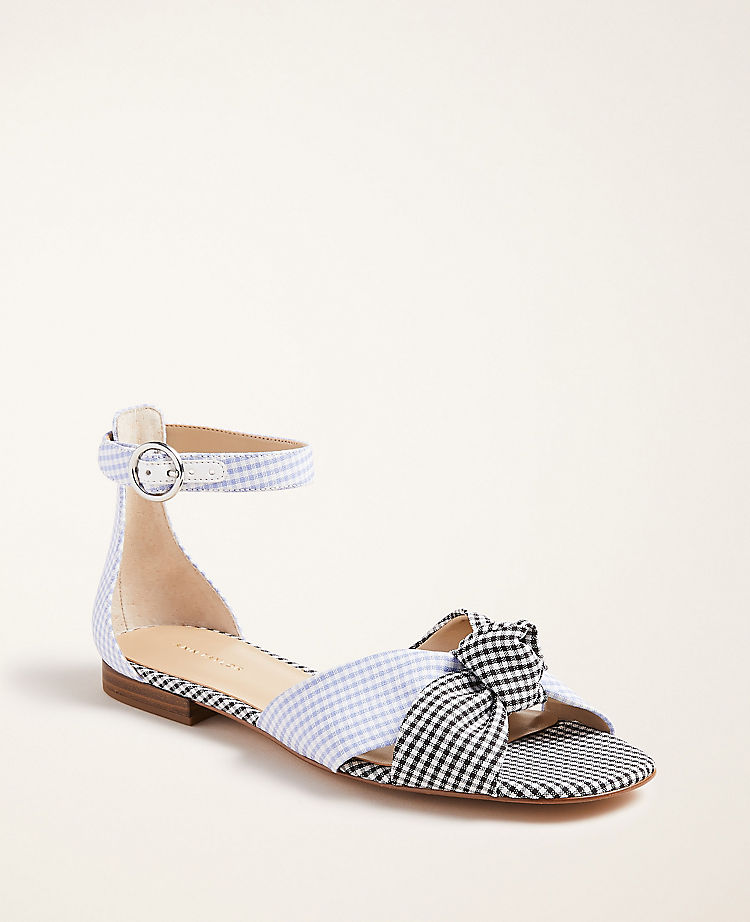Juno Gingham Knot Sandals