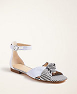 Juno Gingham Knot Sandals carousel Product Image 1