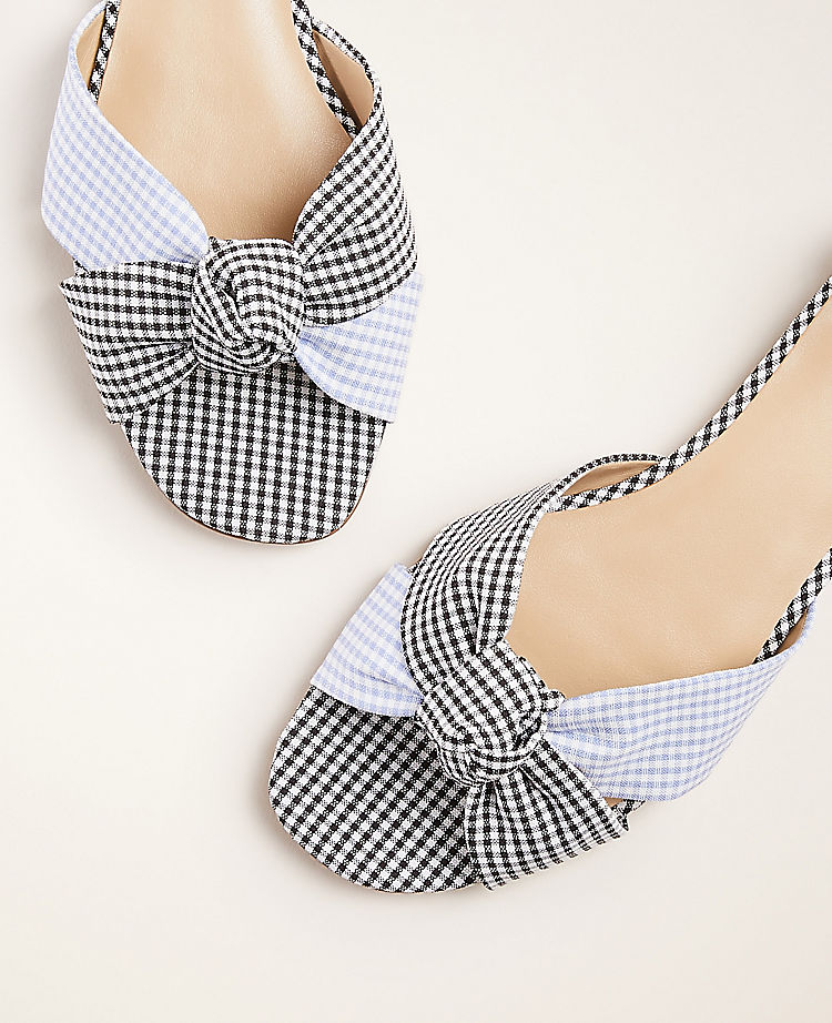 Juno Gingham Knot Sandals