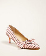 Teagan Striped Side Bow Pumps carousel Product Image 1