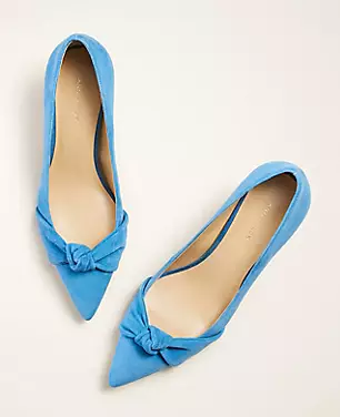 Reese Knot Bow Suede Kitten Heels carousel Product Image 2