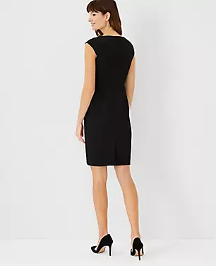 The Petite Scoop Neck Dress in Bi-Stretch carousel Product Image 2