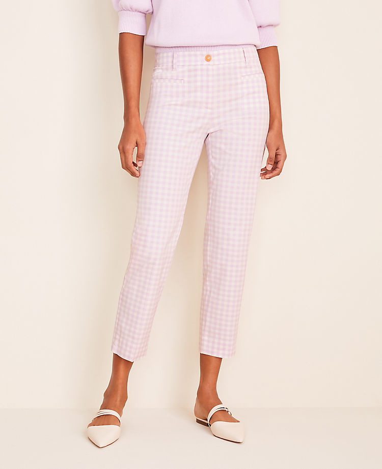 The Gingham Cotton Crop Pant