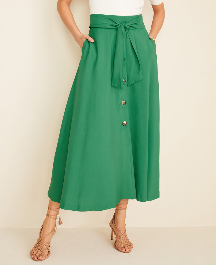 ann taylor midi skirt