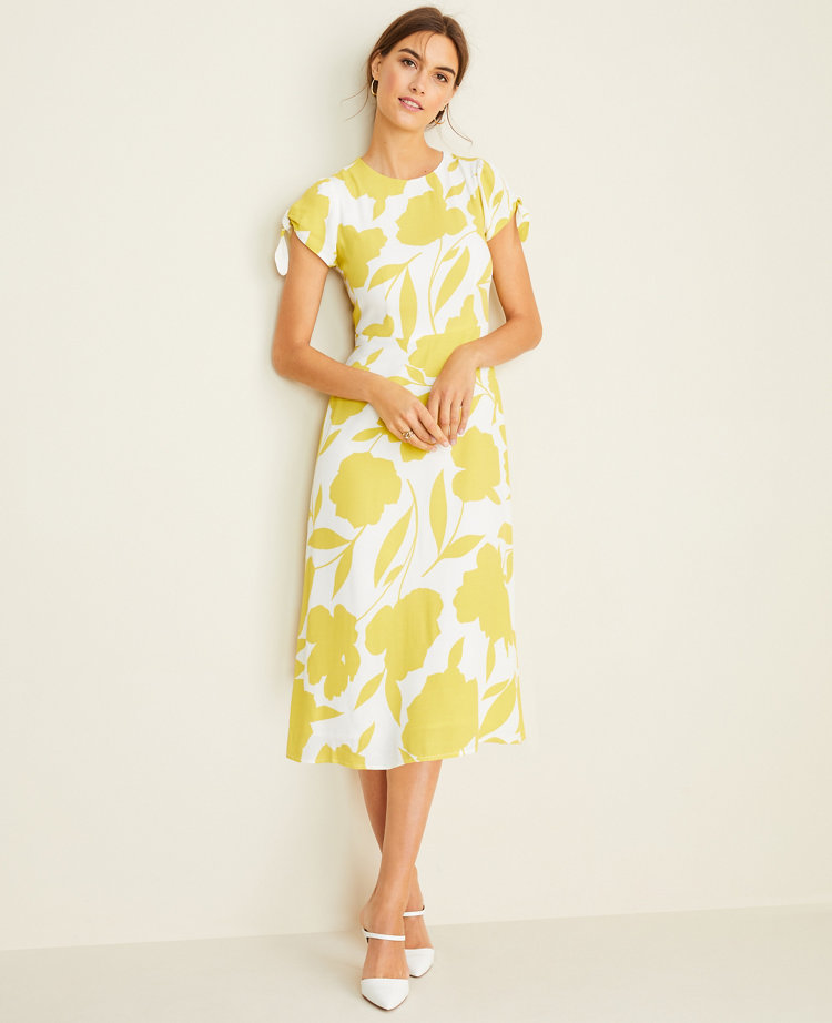 yellow dress ann taylor