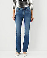 Sculpting Pocket Mid Rise Boot Cut Jeans in Mid Stone Wash carousel Product Image 1