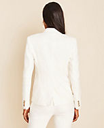 The One-Button Blazer in Linen Herringbone carousel Product Image 2
