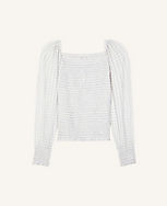 Gingham Smocked Square Neck Top carousel Product Image 2