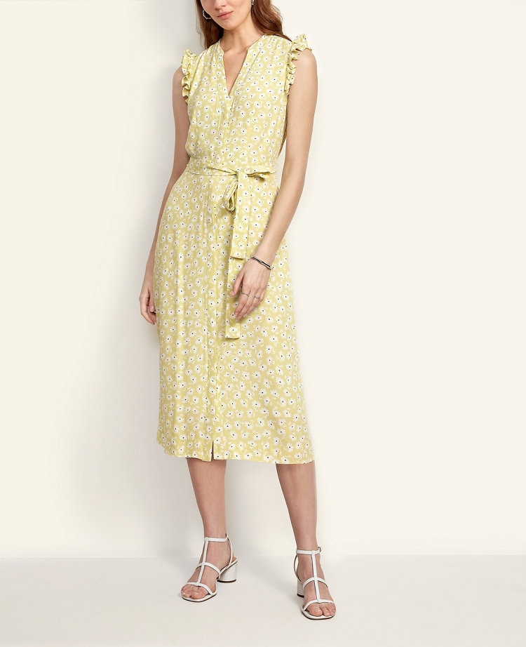 ann taylor flutter sleeve dress