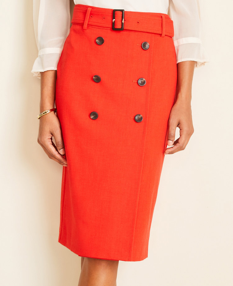 Petite Trench Pencil Skirt