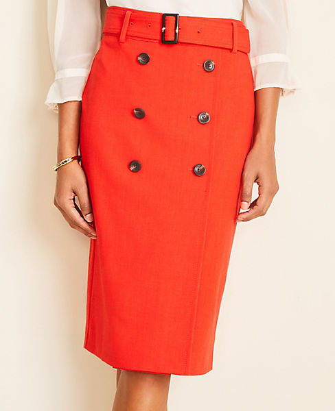 Petite Trench Pencil Skirt