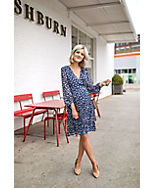 Petite Floral Pleated Wrap Dress carousel Product Image 4