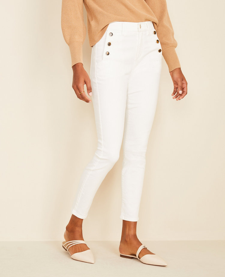 white high waisted pants