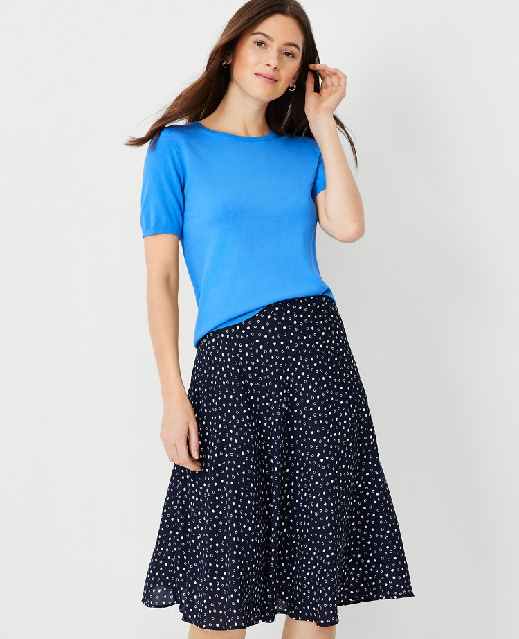 Ann Taylor Petite Sweater Tee In Blue Isle
