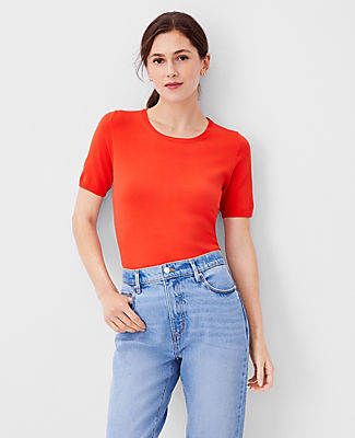 Ann Taylor Petite Sweater Tee In Grenadine Punch
