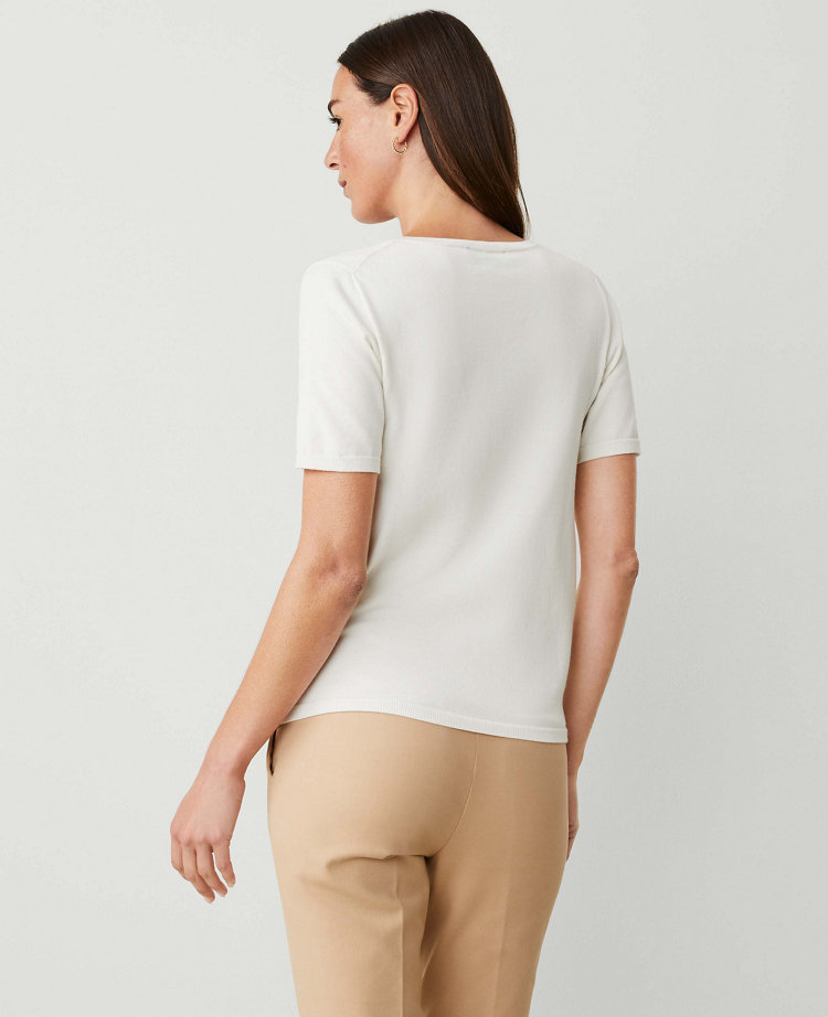 Petite Sweater Tee - Winter White