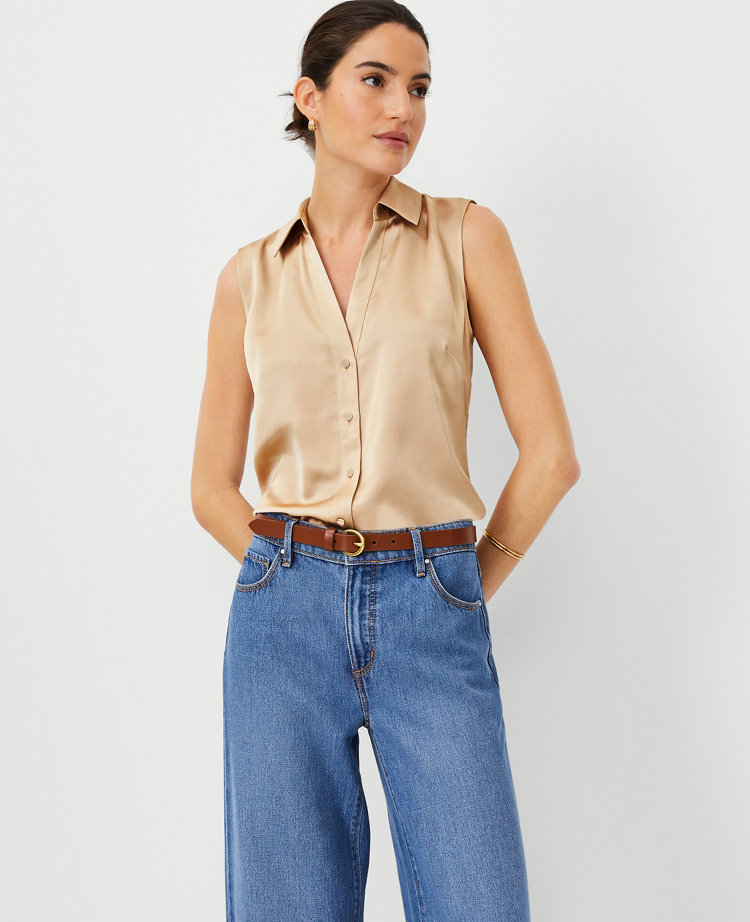 Ann Taylor Sleeveless Essential Shirt Women's