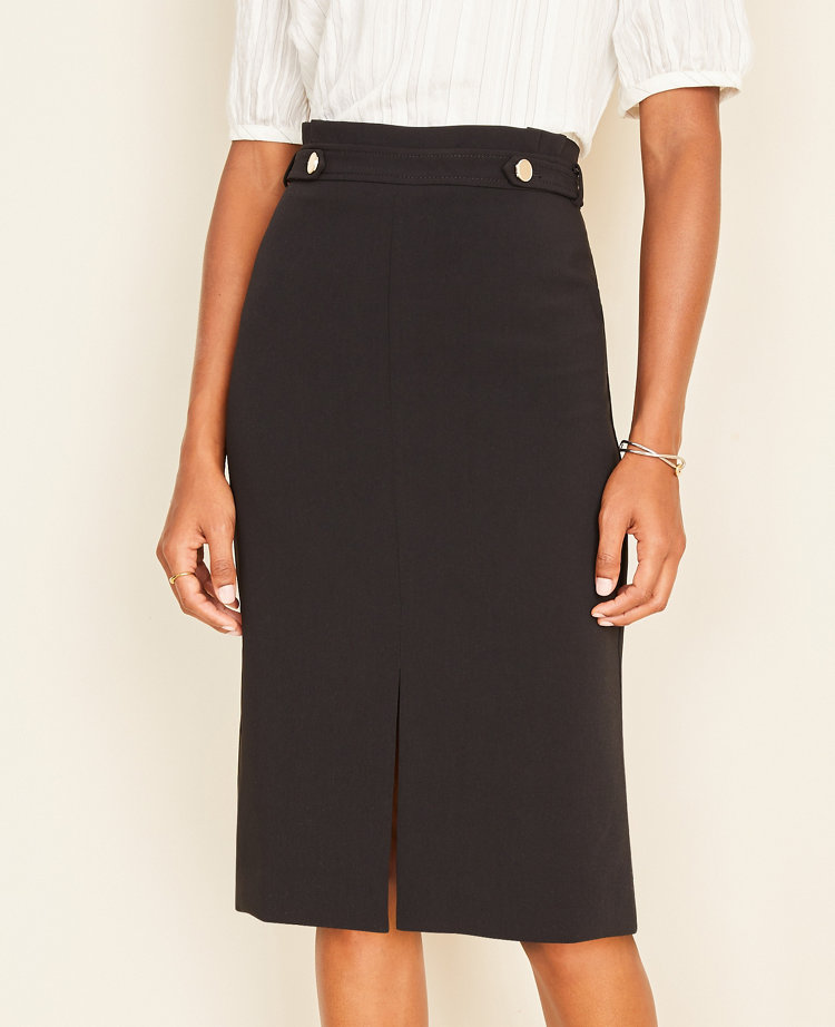 Loft Button Front Pencil Skirt Size 0