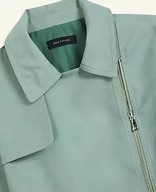 Linen Blend Moto Jacket carousel Product Image 3