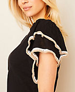 Lace Trim Ruffle Sleeve Sweater carousel Product Image 3