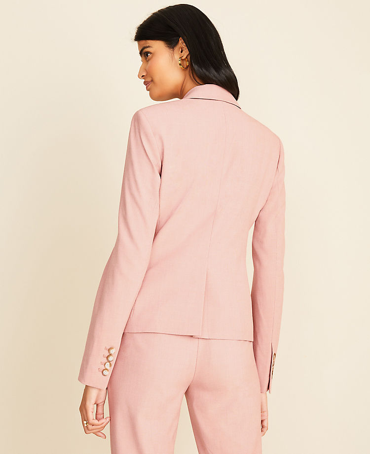 The Petite One-Button Blazer in End On End 