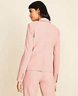 The Petite One-Button Blazer in End On End  carousel Product Image 2
