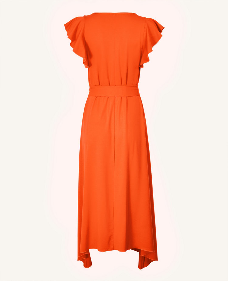 belted maxi dress with sleeves