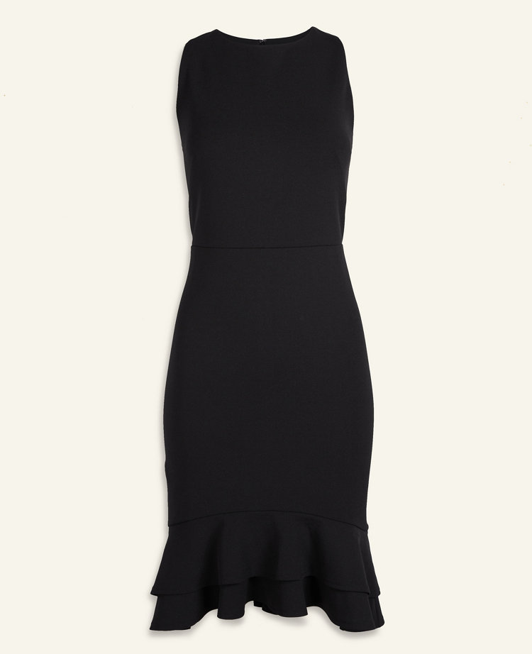 black long sheath dress