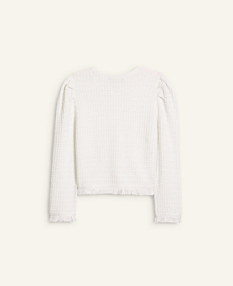 Shimmer Fringe Sweater Jacket