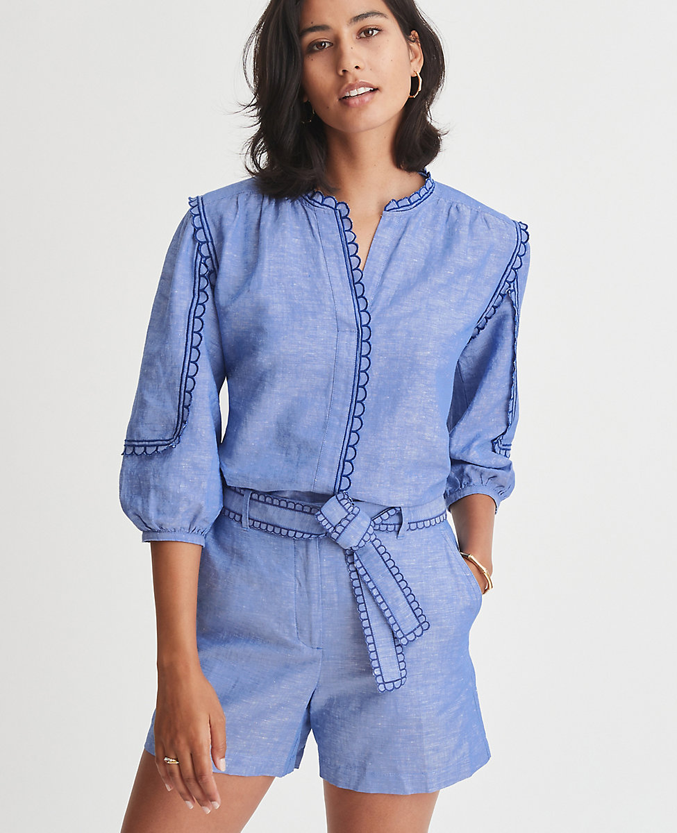 Chambray Scalloped Popover