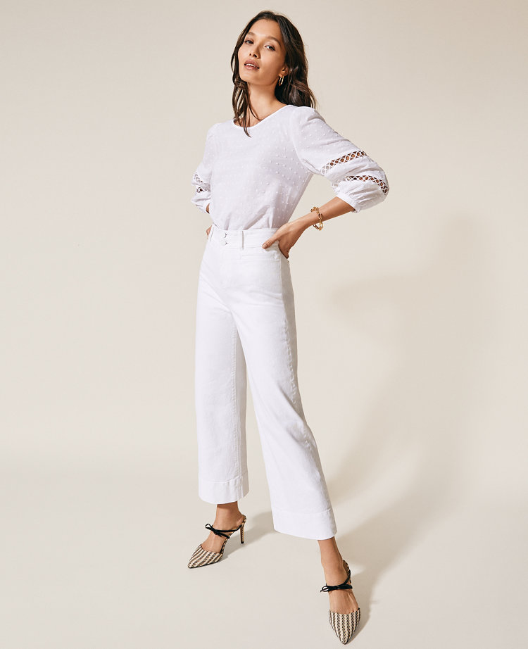 white crop jeans petite