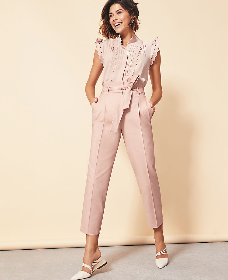 The Petite Paperbag Belted Pant