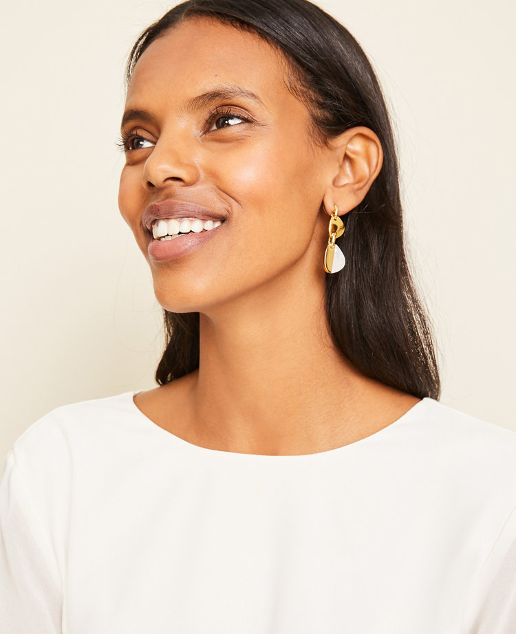 Mother Of Pearl Drop Earrings carousel Product Image 2