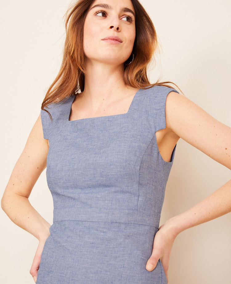 linen sheath dress