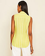 Striped Sleeveless Essential Shirt carousel Product Image 2