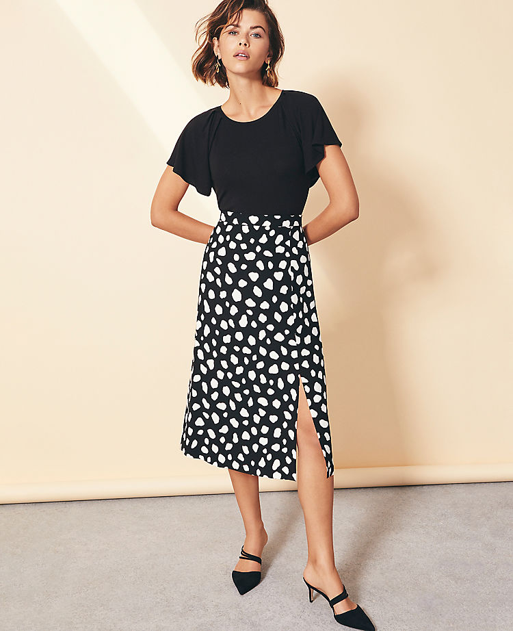 Leopard Print Slip Skirt