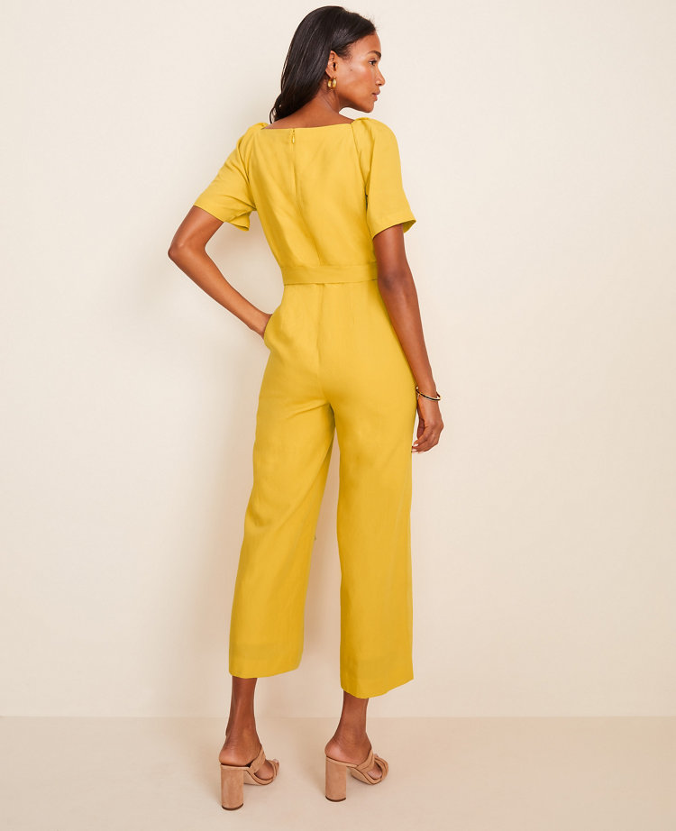 yellow petite jumpsuit