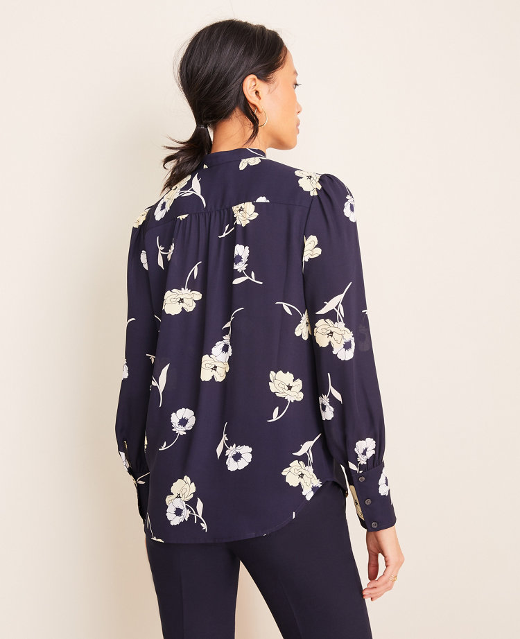 Poppy Spread Collar Cotton Blouse main image 1