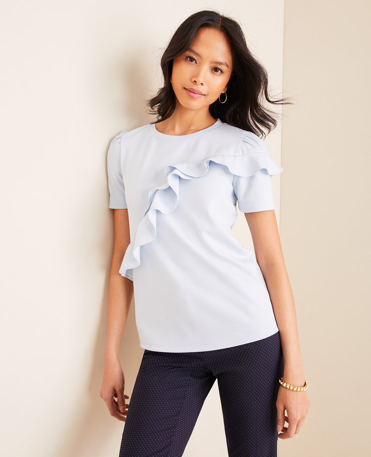 Petite Ruffle Sweatshirt