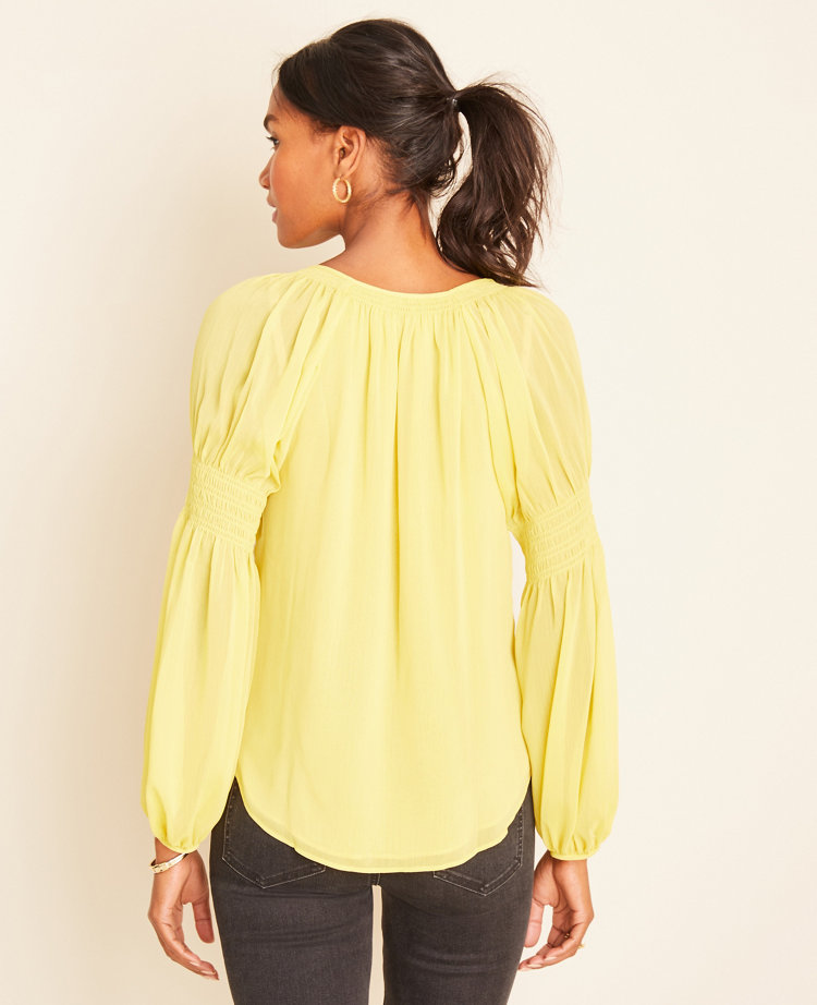 ann taylor yellow blouse