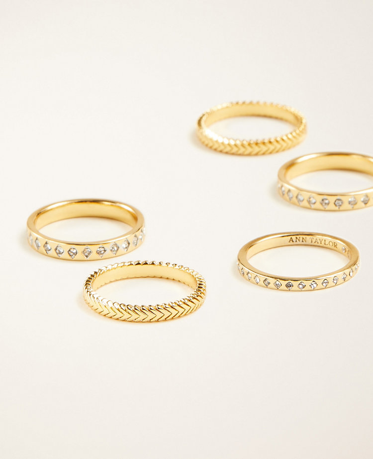 Pave Stacked Ring Set