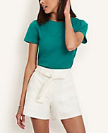 Cropped Pima Cotton Tee carousel Product Image 1