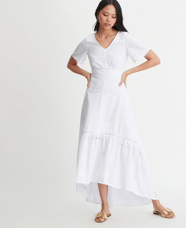 eyelet maxi dress